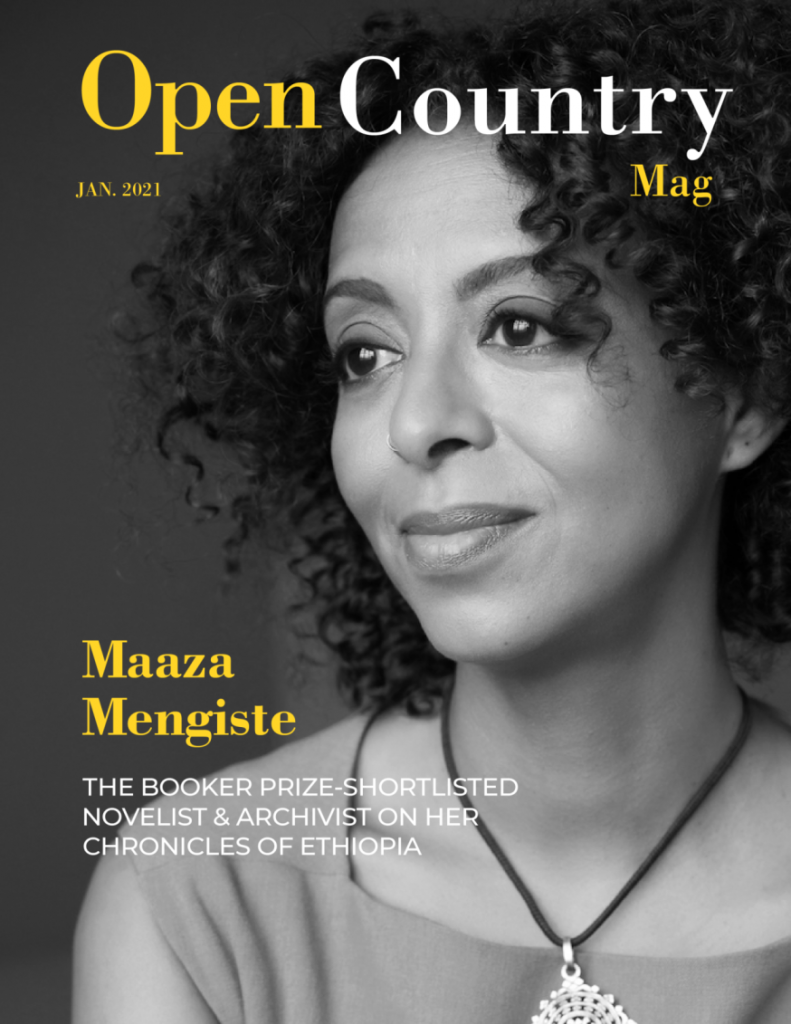 Maaza Mengiste Covers Open Country Mag: Jan. 2021